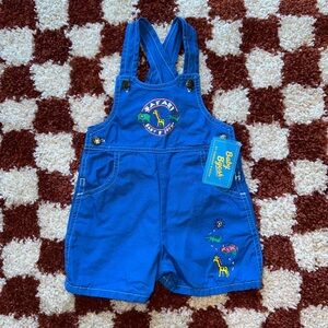 Vintage Oshkosh B’Gosh Kids Blue Safari Overalls NWT
